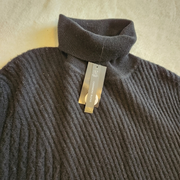 Inc. Cashmere blend women's Turtleneck sweater black sz S office career - Picture 4 of 4
